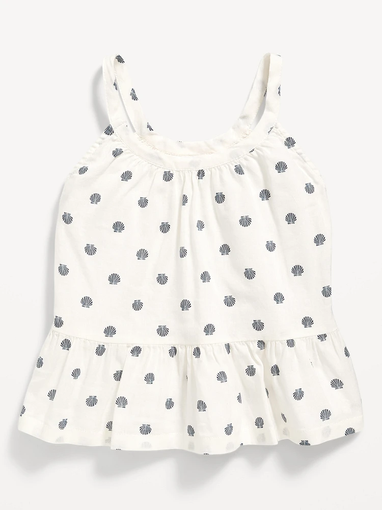 Printed Cami Peplum Top for Toddler Girls