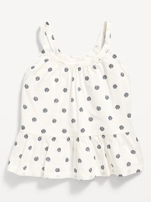 Printed Cami Peplum Top for Toddler Girls