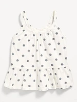 Printed Cami Peplum Top for Toddler Girls