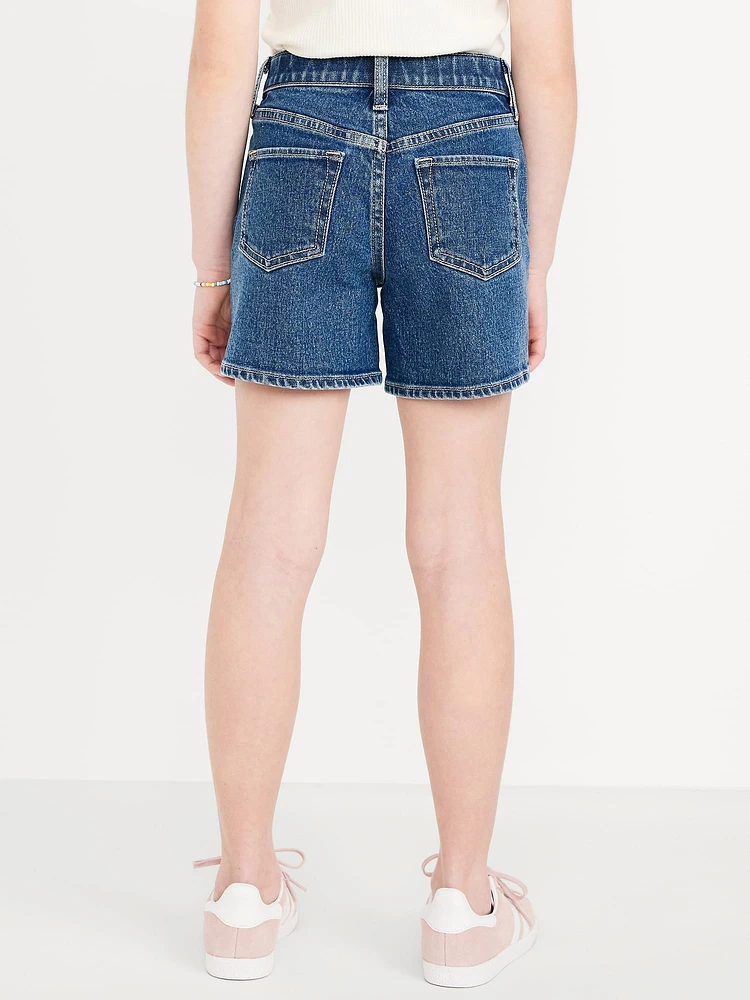 High-Waisted Jean Shorts for Girls
