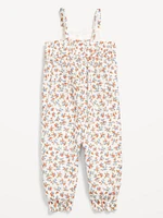Printed Sleeveless Pocket Jumpsuit for Baby
