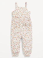 Printed Sleeveless Pocket Jumpsuit for Baby