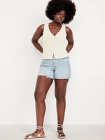 Curvy High-Waisted OG Jean Cut-Off Shorts -- 5-inch inseam