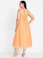Fit & Flare Eyelet Midi Dress