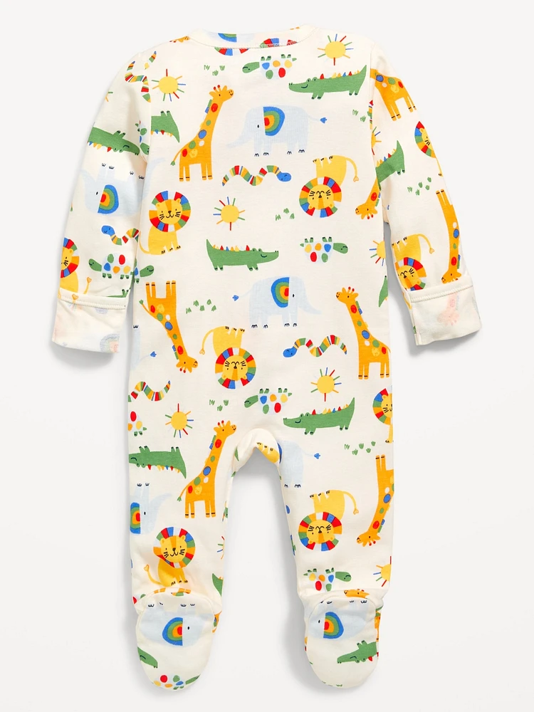 2-Way-Zip Footed One-Piece for Baby