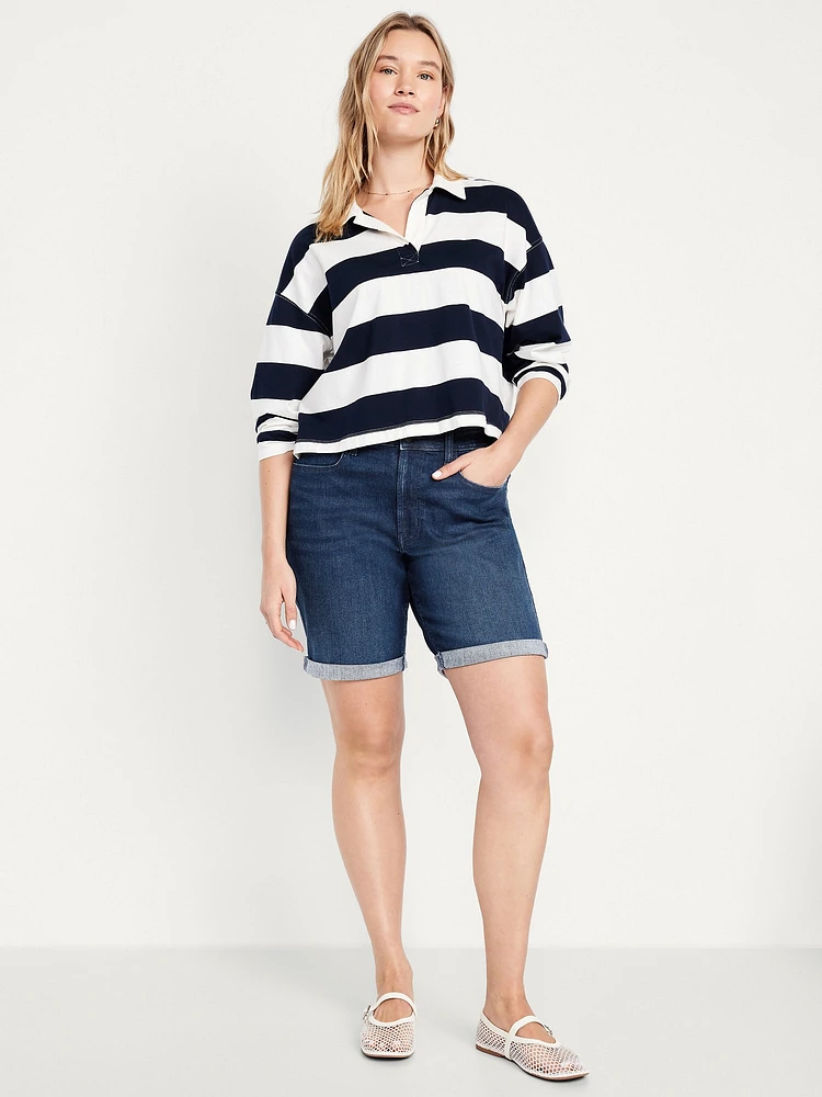 High-Waisted Wow Jean Shorts -- 9-inch inseam