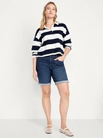 High-Waisted Wow Jean Shorts -- 9-inch inseam