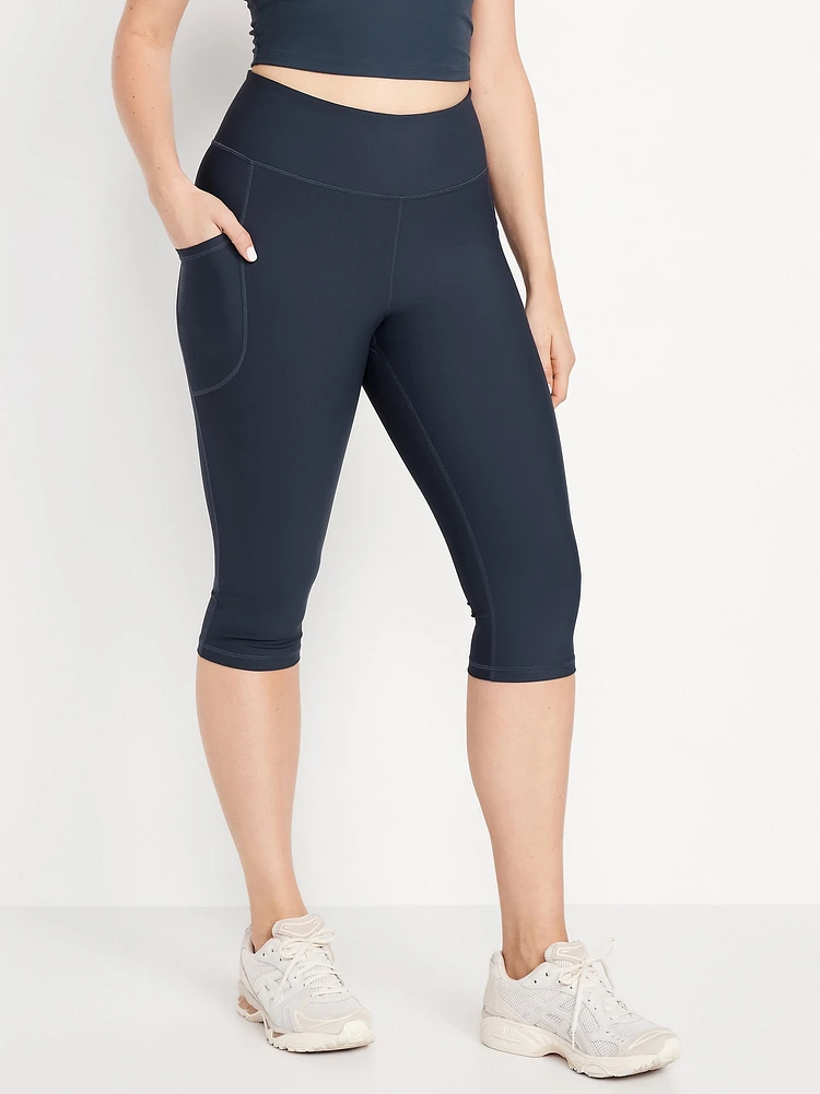 High-Waisted PowerSoft Capri Pocket Leggings