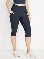 High-Waisted PowerSoft Capri Pocket Leggings