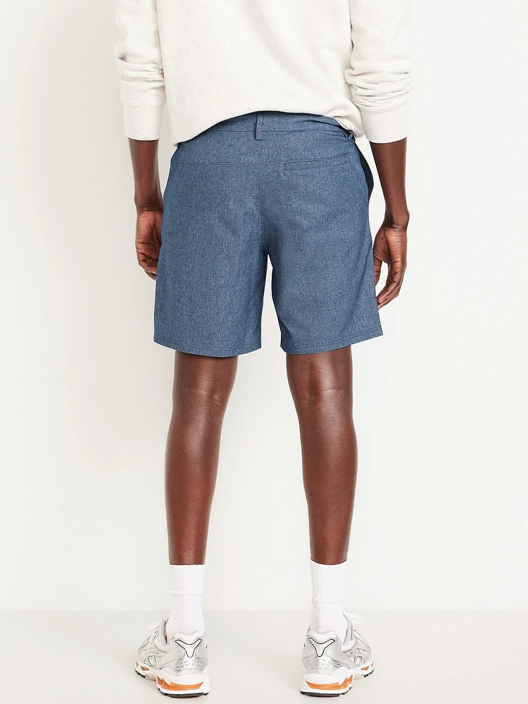 Textured Tech Chino Shorts -- 8-inch inseam