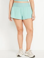 High-Waisted StretchTech 2-in-1 Shorts -- 3-inch inseam