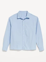 Oversized Cropped Poplin Shirt