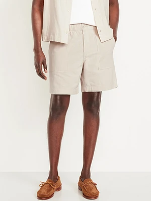 Crepe Workwear Shorts -- 7-inch inseam