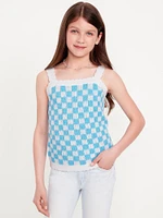 Sleeveless Sweater-Knit Tank Top for Girls