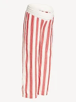 Pantalon à jambe large avec panneau rabattable de maternité