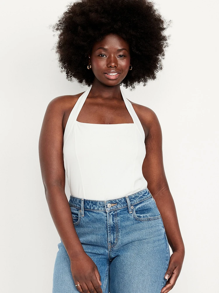 Double-Layer Halter Top