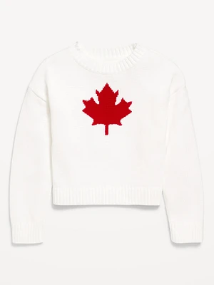 Long-Sleeve Graphic Sweater for Girls