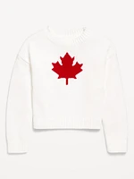 Long-Sleeve Graphic Sweater for Girls