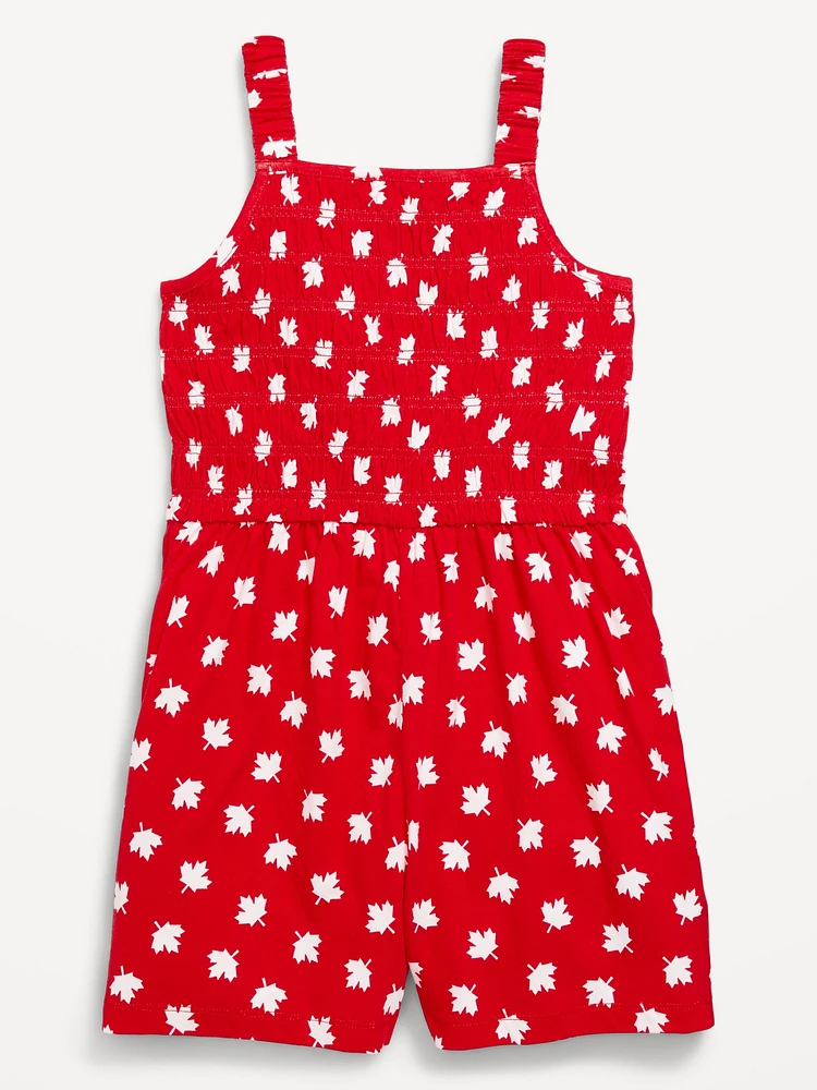 Sleeveless Smocked Romper for Girls