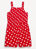 Sleeveless Smocked Romper for Girls