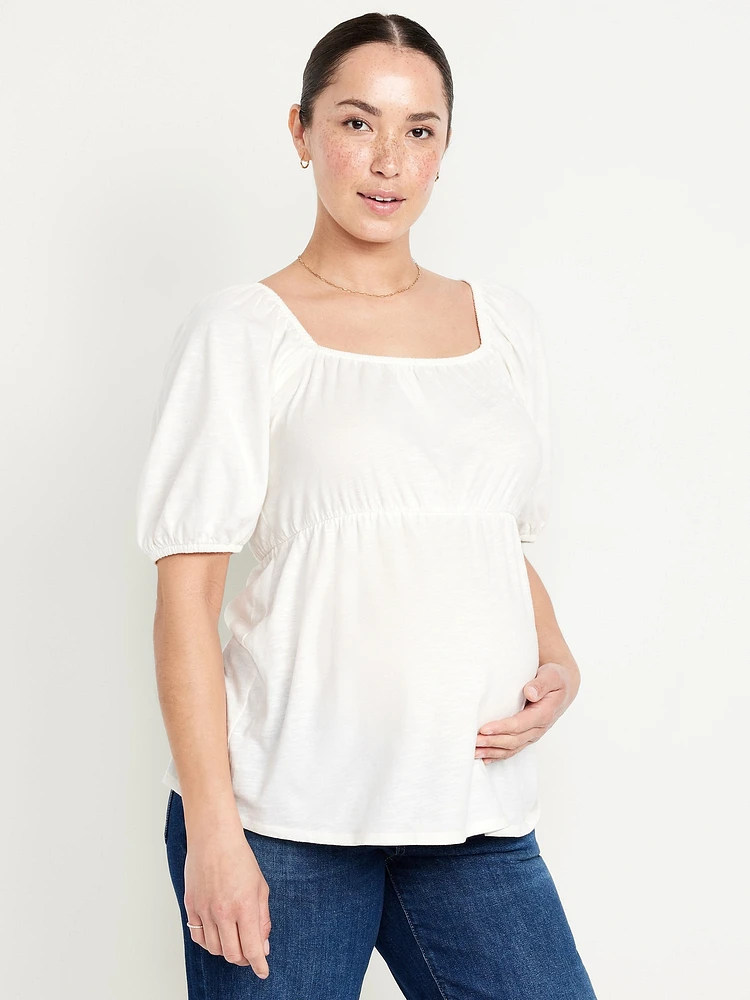 T-shirt à manches bouffantes de maternité