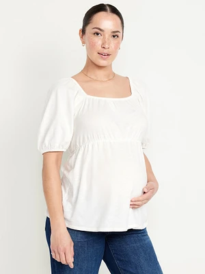 T-shirt à manches bouffantes de maternité