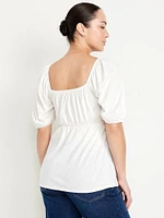T-shirt à manches bouffantes de maternité