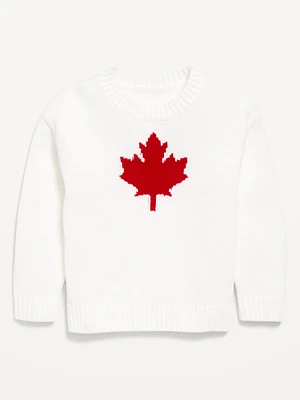 Long-Sleeve Flag-Graphic Sweater for Toddler Girls