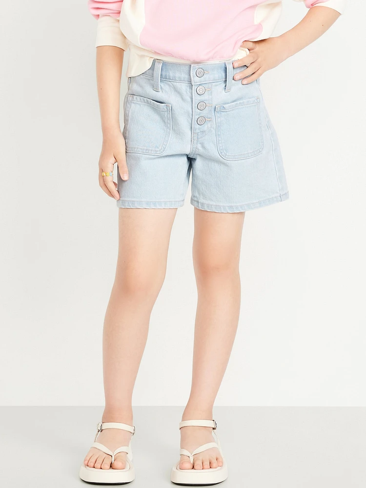 High-Waisted Jean Shorts for Girls