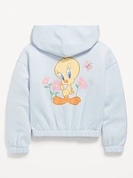Graphic Zip-Front Hoodie for Girls