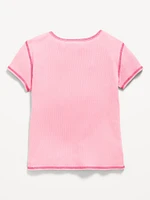 Polly Pocket™ Fitted Ribbed Graphic T-Shirt for Girls