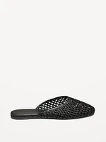 Faux-Leather Woven Mule for Women