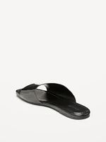 Faux-Leather Slide Sandals for Women