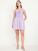 Fit & Flare Smocked Bodice Mini Dress