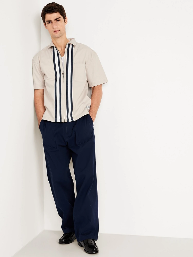 Full-Zip Moto Shirt