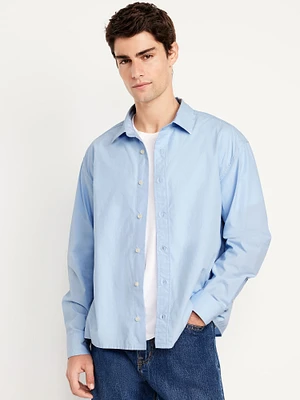 Oversized Cropped Poplin Shirt