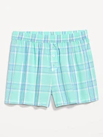 Poplin Boxer Pajama Shorts