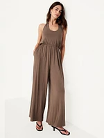 Waist-Defined Halter Jumpsuit