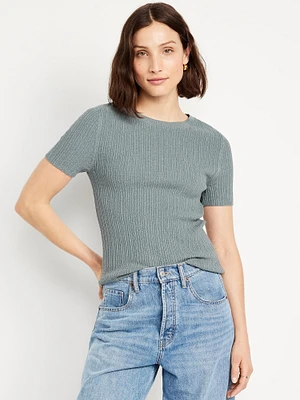 Textured Bouclé T-Shirt