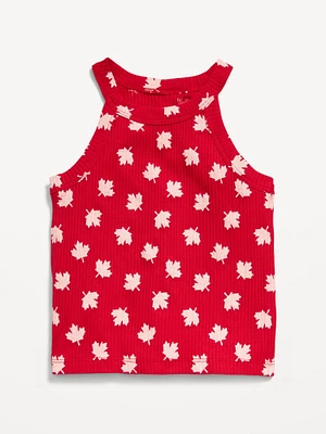 Fitted Ribbed Halter Tank Top for Toddler Girls