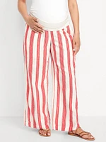 Pantalon à jambe large avec panneau rabattable de maternité