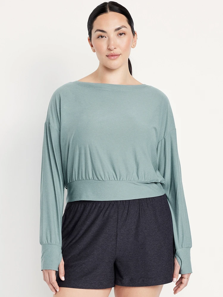 CloudMotion Boat-Neck Top