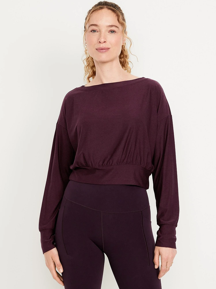 CloudMotion Boat-Neck Top