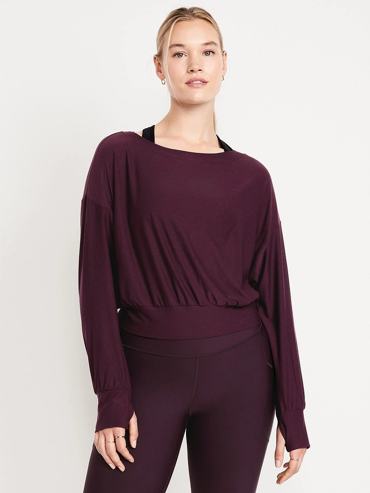 CloudMotion Boat-Neck Top