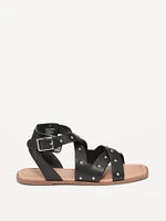 Faux-Leather Gladiator Sandals for Girls