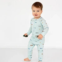 Race Cars Zip Romper
