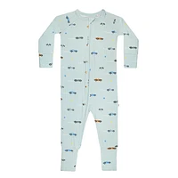 Race Cars Zip Romper
