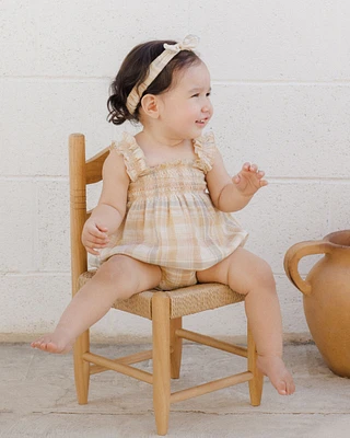 Pastel Plaid Baby Headband