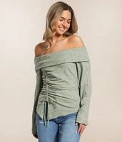 Willow & Root Off The Shoulder Ribbed Top
