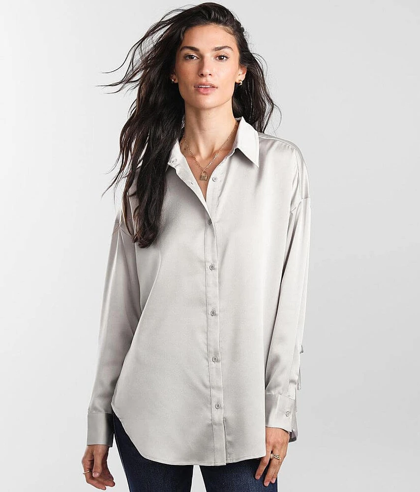 Woven Satin Blouse